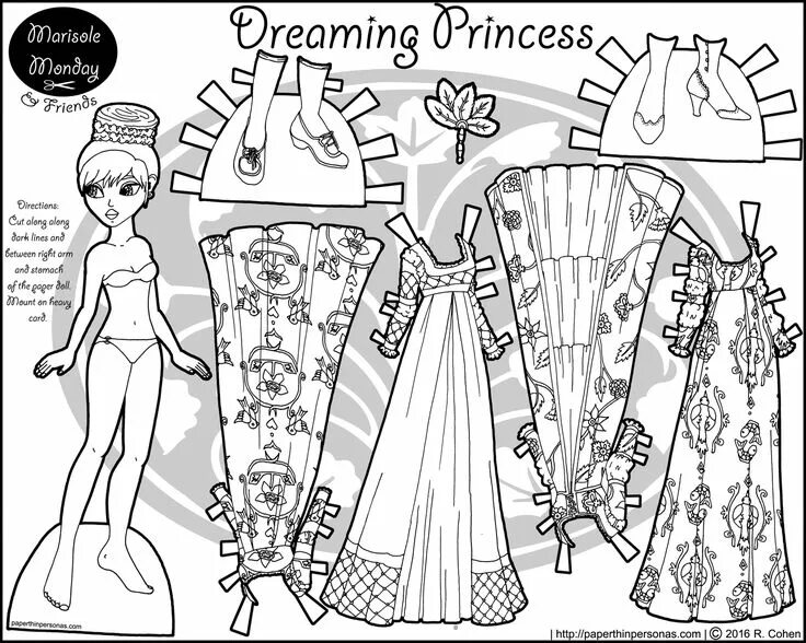 Раскраски кукла с одеждой распечатать бесплатно coloring page prince and princesses paper doll Click Here for a PDF to Print Cli
