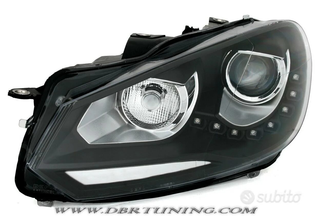 Фары VW Golf 6. Фары VW Golf 6 led. Devil Eyes фары на гольф 6. VW Golf 5 фары Devil Eyes, Dayline черные.