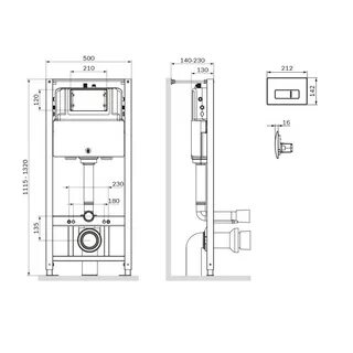 I012704 pro инсталляция для подвесного унитаза