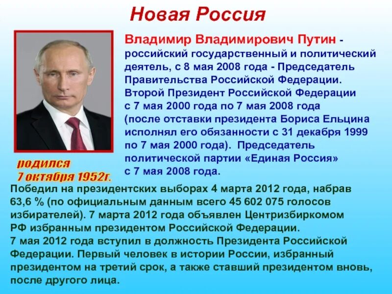 Какой год объявлен президентом