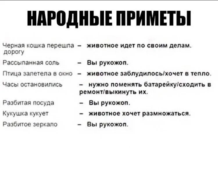 Примета почему нельзя ставить пустую. Смешные приметы. Смешные народные приметы. Приметы прикол. Шутки про приметы.