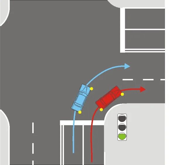 Перекресток с 2 полосами поворота налево. Поворот направо с 2 полос. Поворот налево поворот направо. При повороте направо со второй полосы. Горит правый поворот