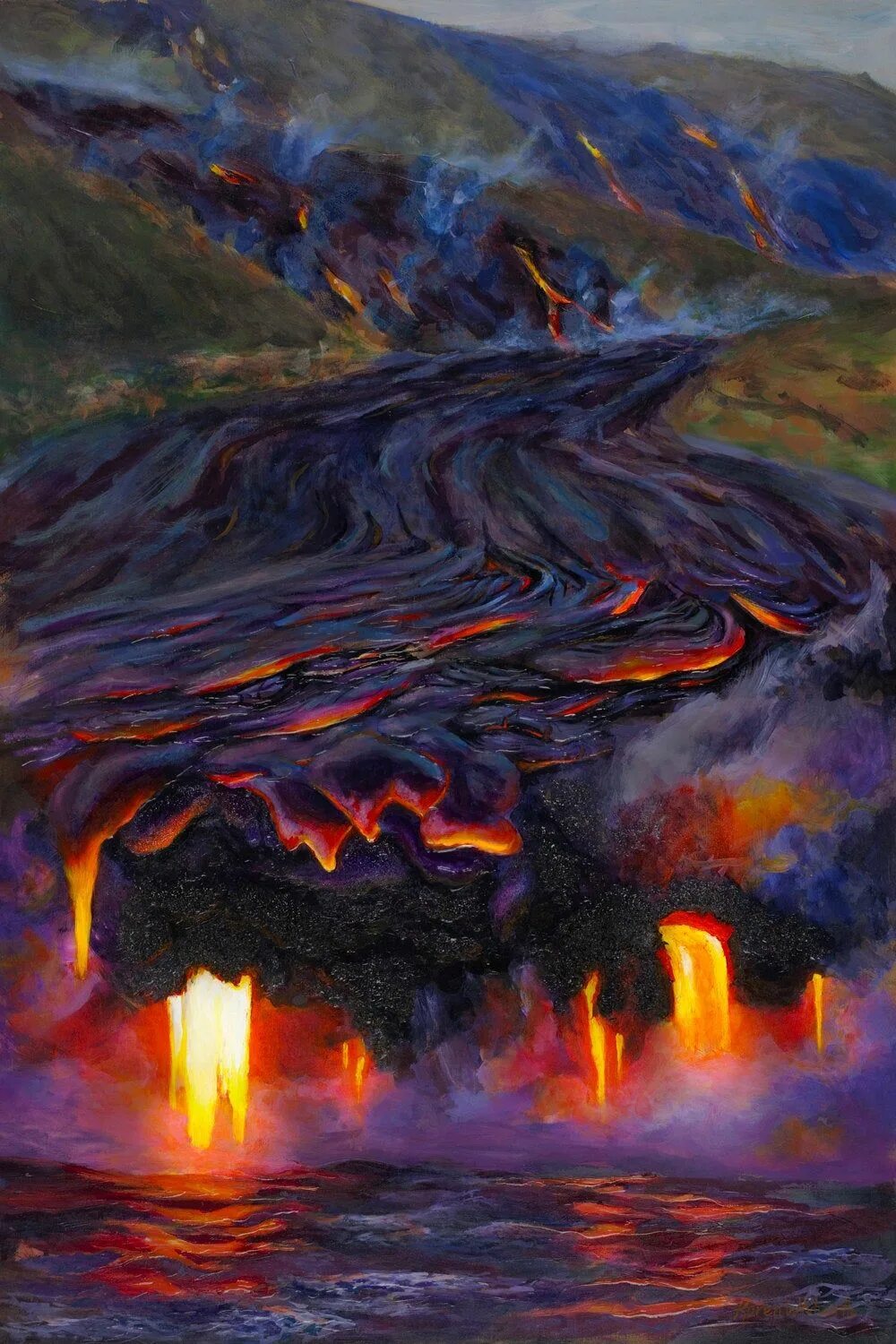 Вулкан красками. Вулкан в живописи. Масло вулкан. Масло вулкан. Вулкан везувий.