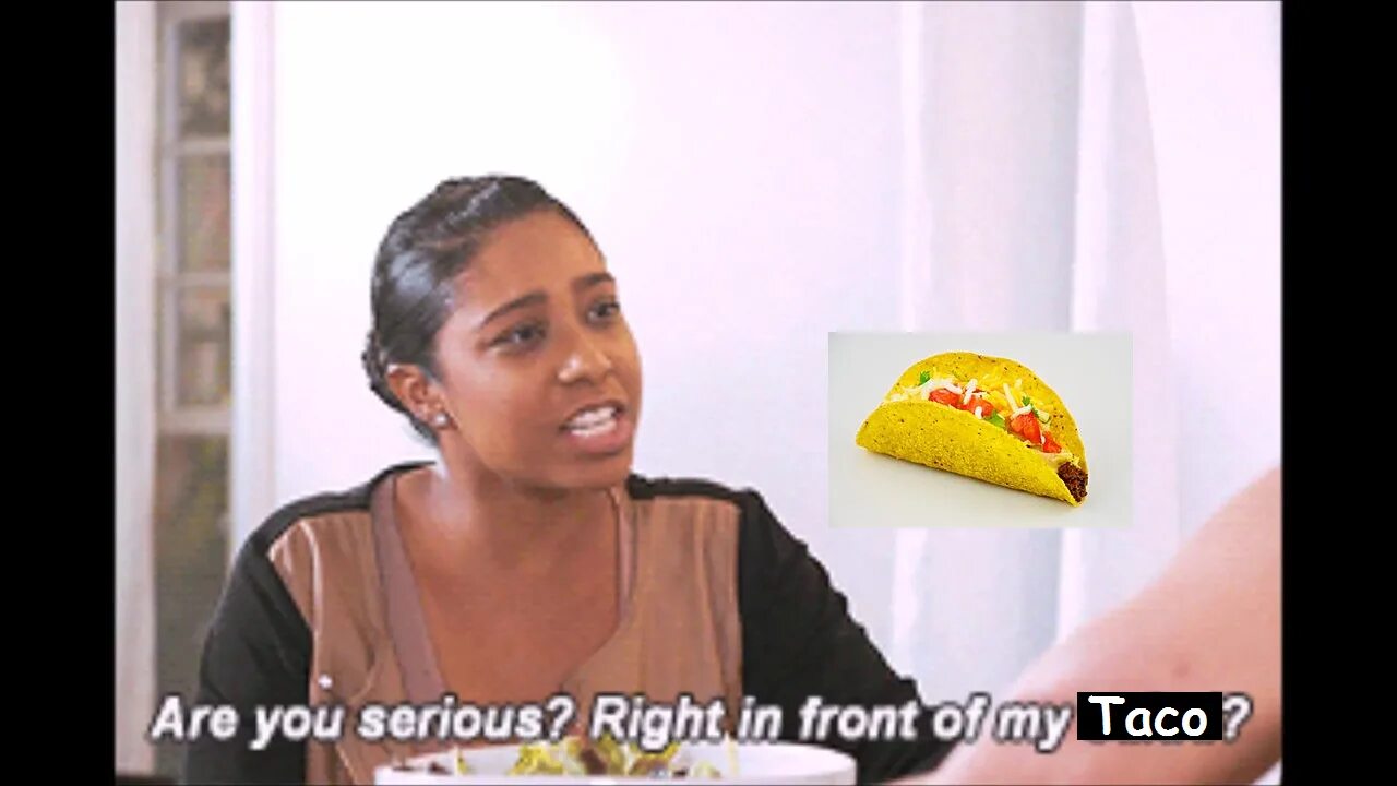 Right in from on my salad