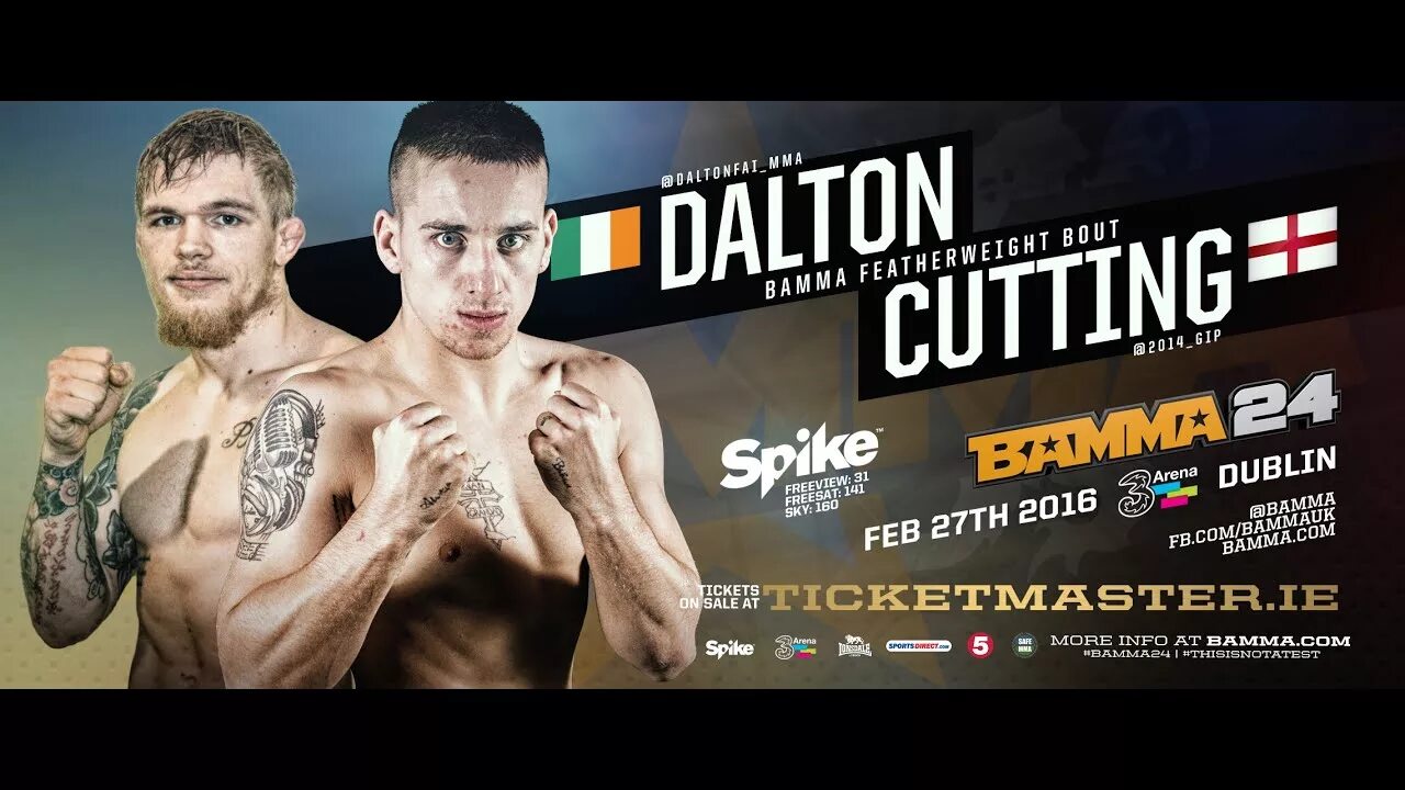 Decky Dalton vs. Mike Cutting - BAMMA. UFC 222 Harris vs. Dalton. Decky Dalton Mike Cutting BAMMA weigh.