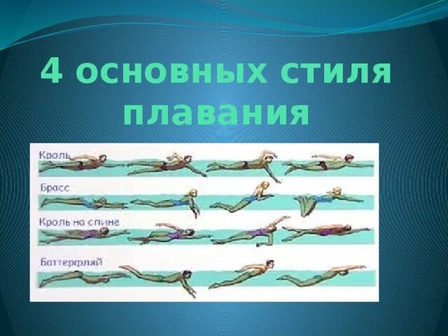 7 видов плавания. 7 видов плавания