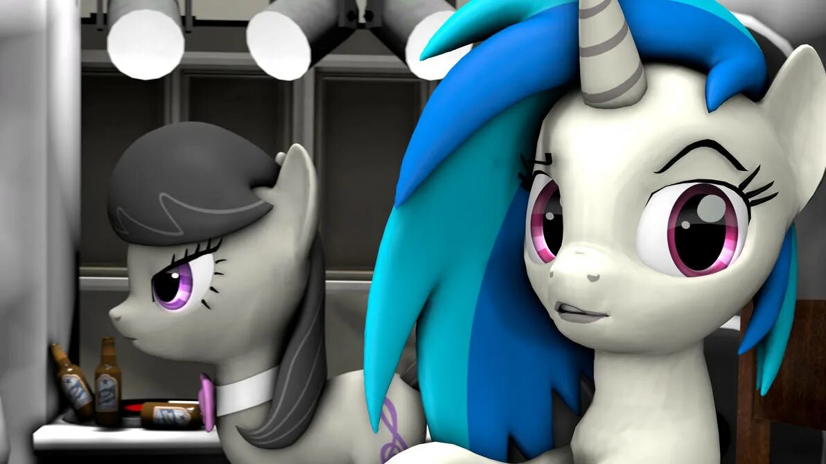 Octavia SFM MLP. SFM DJ Pon 3. Винил скретч пони 3д Антеро. Читать пон