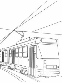Tram Coloring Pages for Kids