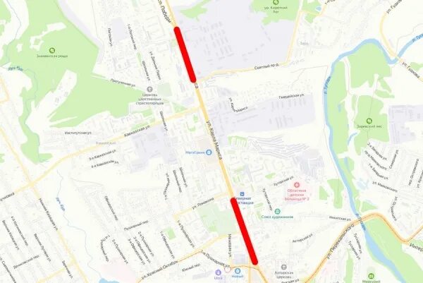 карта курск к маркса. маркса, 62/21.