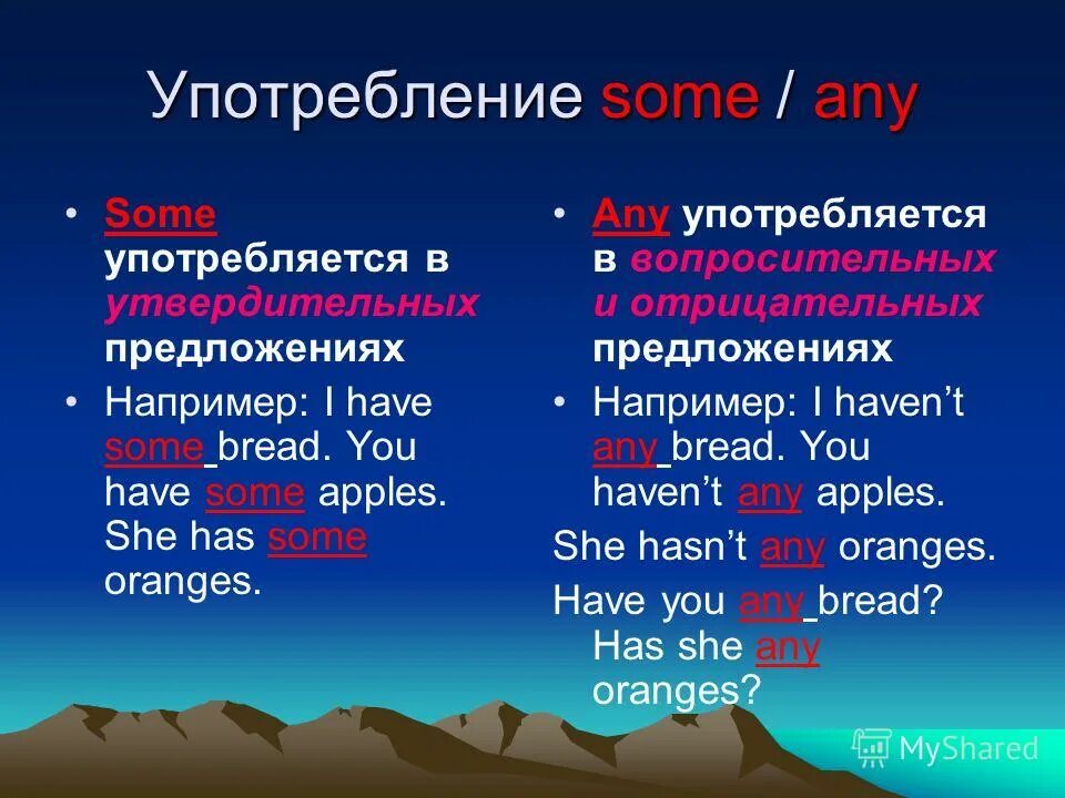 Правильно some any