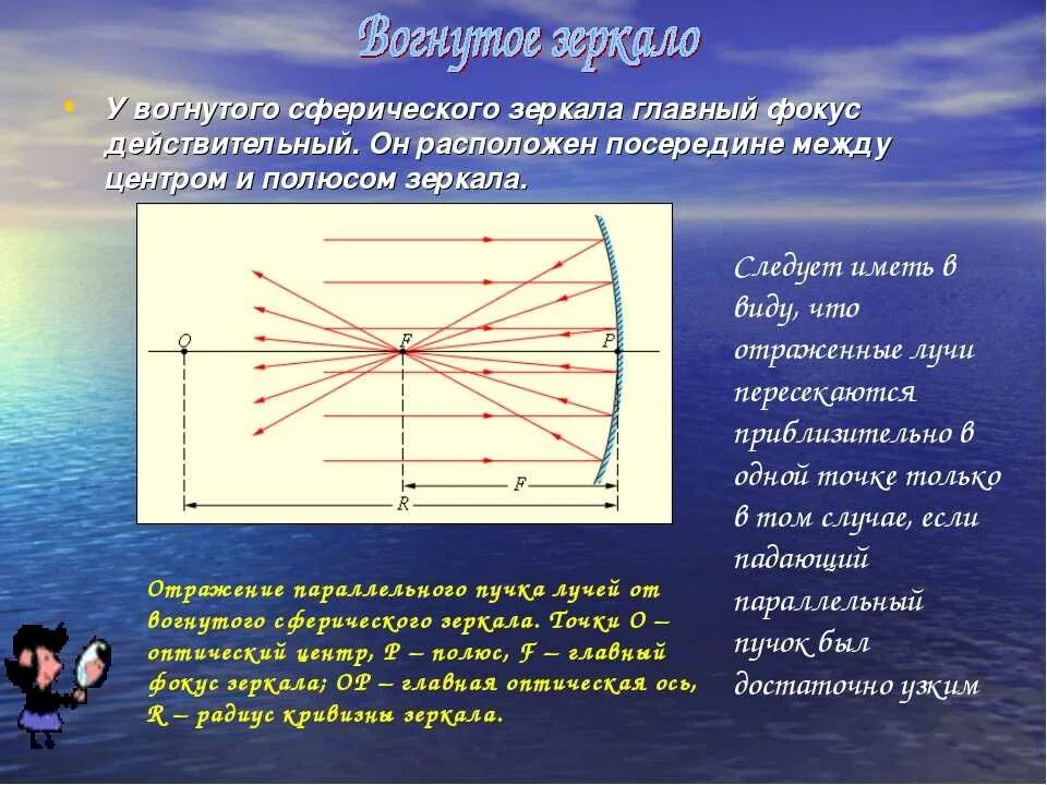 Сходящиеся световые лучи. Вогнутое сферическое зеркало. Сферические вогнутые зеркала. Сферическое и плоское зеркало. Сферическое зеркало физика.