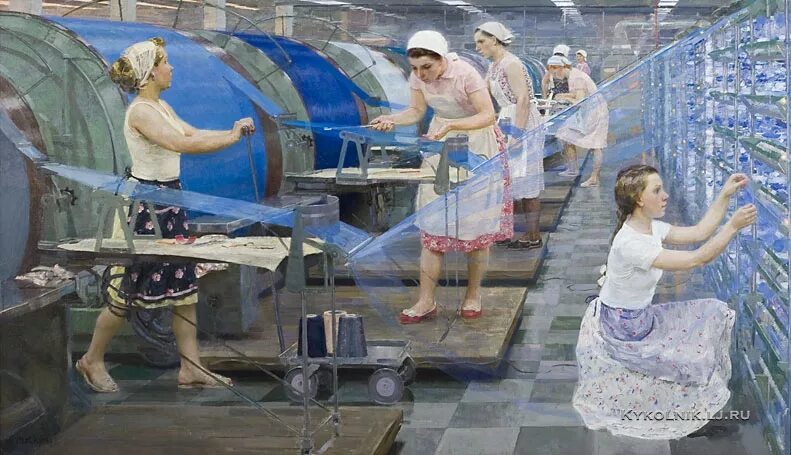 Почему по мнению автора текста ткачихи изготавливали. Художник самохвалов ткачихи.