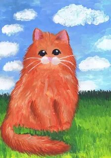 Нарисуй красного кота