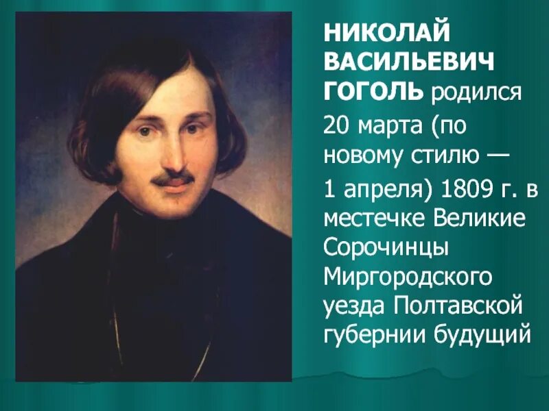 Какой писатель родился 1809