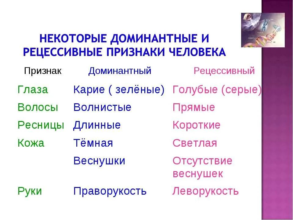 Рецессивные глаза