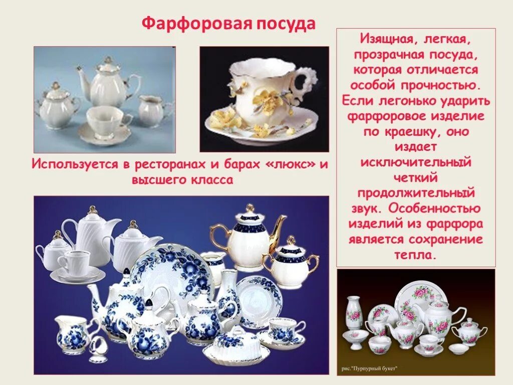 Фарфоровая посуда презентация. Классификация фарфоровой посуды. Столовая посуда презентация. Характеристика фарфоровой посуды