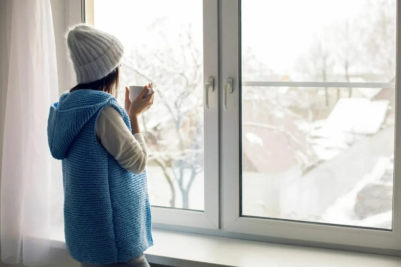Look out of the window it snow