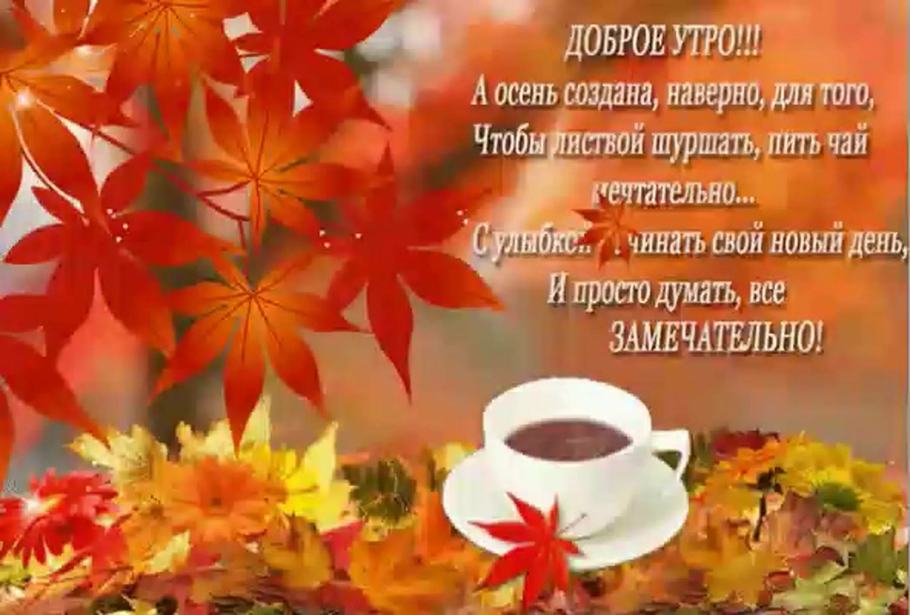 С добрым утром осенним с пожеланиями. Добрые пожелания осенним утром с добрым. Поздравление с добрым осенним утром. С добрым утром осенним октября.