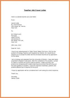 Written job application letters