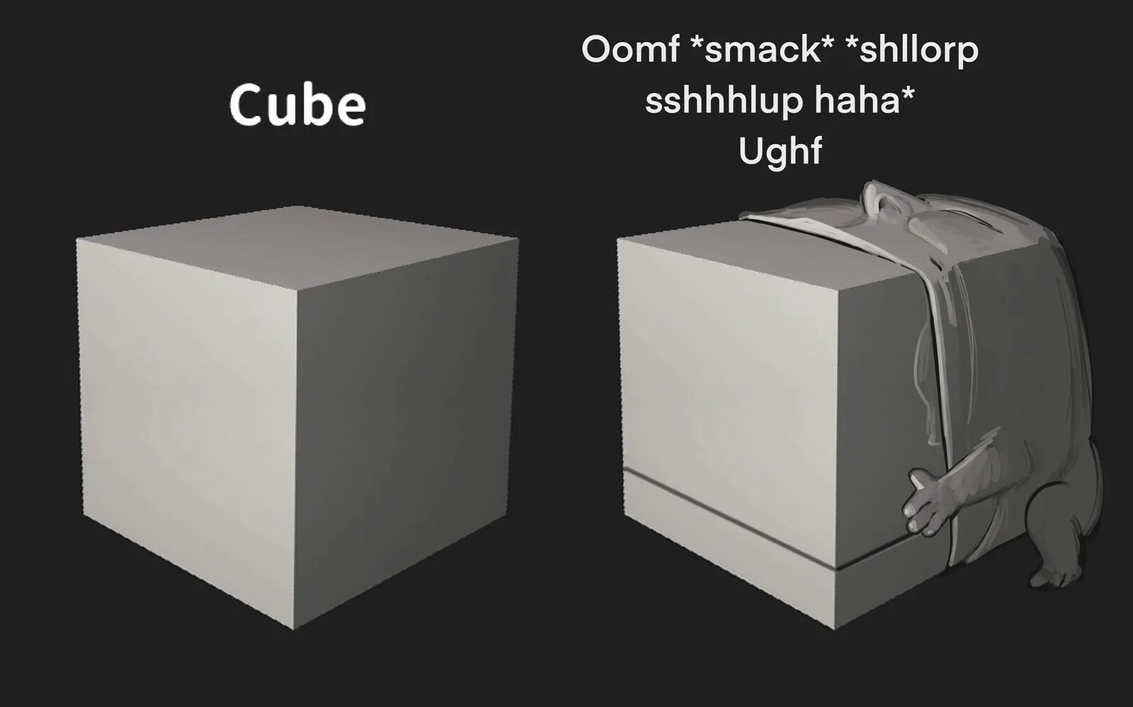 Ас куб что это. Default cube. мэ куб. куб стилизация. куб мем.