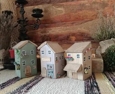 Интерьерные домики из дерева