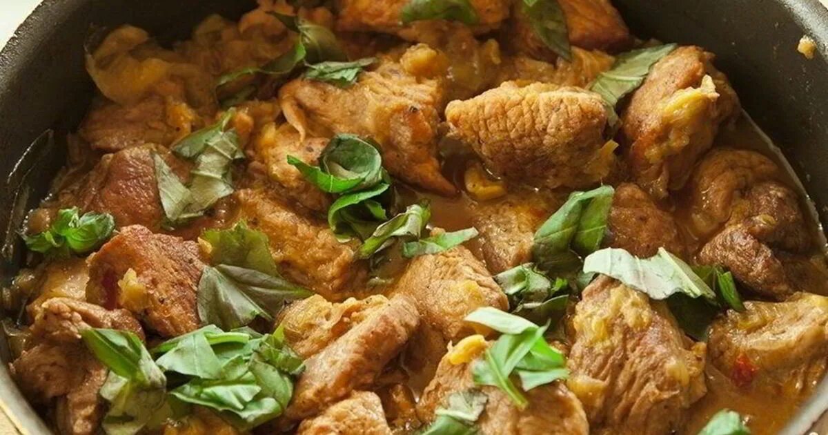 Мясо в базилике