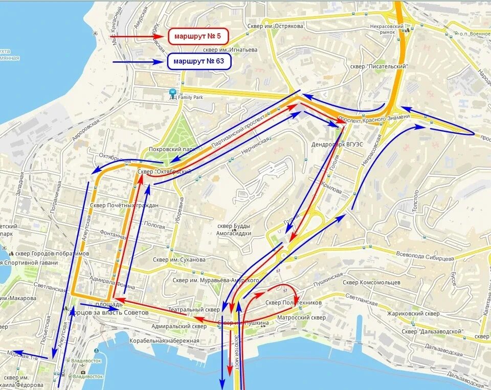Схема движения во Владивостоке. Схема автобусов Владивостока. Маршрут автобуса 8. Схема движения в центре Владивостока на 8-9 мая. Маршруты автобусов во владивостоке