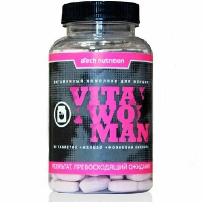 90 таб. Atech nutrition vita man (60таб). atech nutrition vita woman.