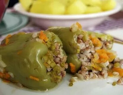 Овощи фаршированные гречкой
