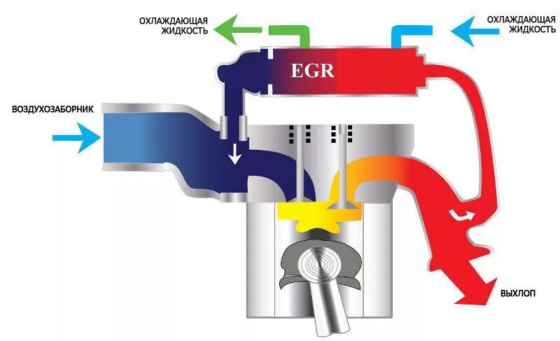 Егр бай. Система рециркуляции отработавших газов EGR. Система ЕГР бензинового двигателя. Принцип работы ЕГР дизельном двигателе. Система рециркуляции выхлопных газов дизельного двигателя.
