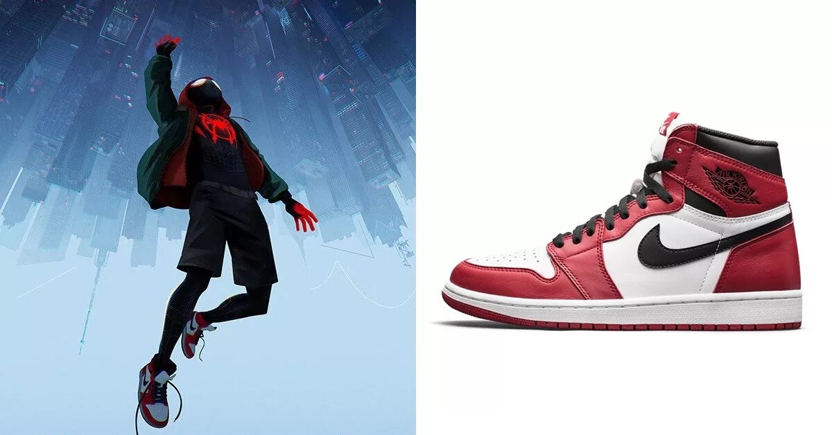 Кроссовки найк человек паук. Nike Air Jordan 1 Chicago. Nike Air Jordan 1 Miles morales.