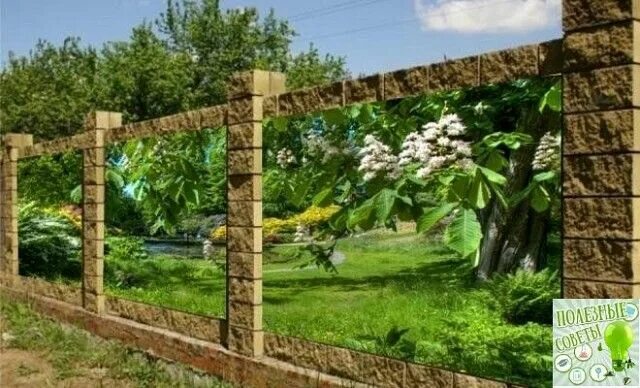 Фотосетка на забор для дачи - CormanStroy.ru