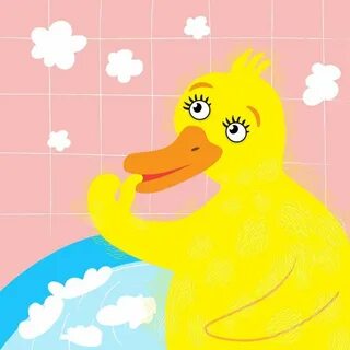 Fluffing duck