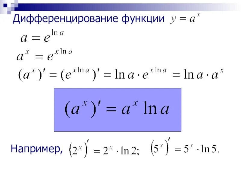 Контрольная работа дифференцирование показательной и логарифмической функции. Формула дифференцирования показательной функции. производные показательной и логарифмической функции. дифференцирование показательной и логарифмической функции. дифференцирование показательной и логарифмической функции 11 класс.