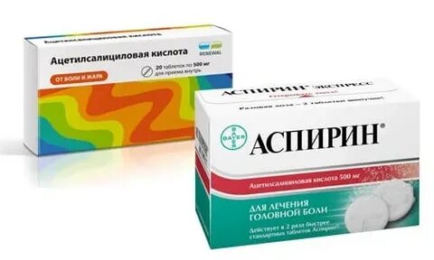 Аспирин или ацетилсалициловая кислота одно и тоже