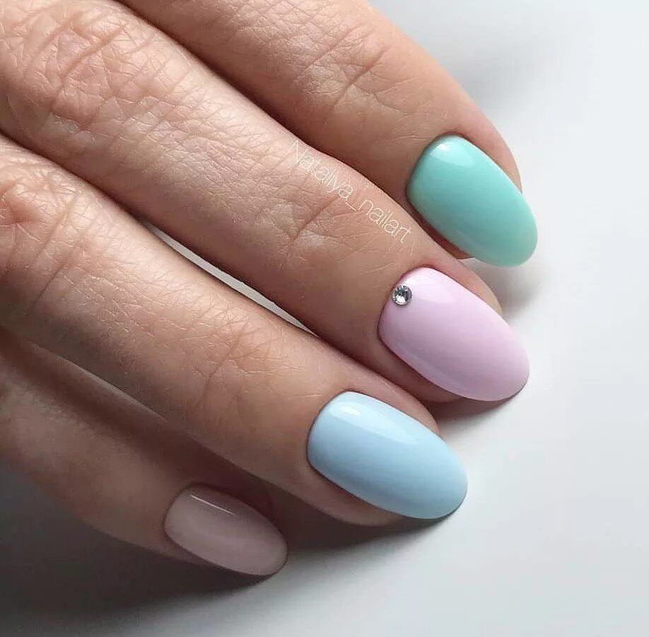 Multi-colour pastel nails. #naildesigntips Nails, Pastel nails, Gel nails
