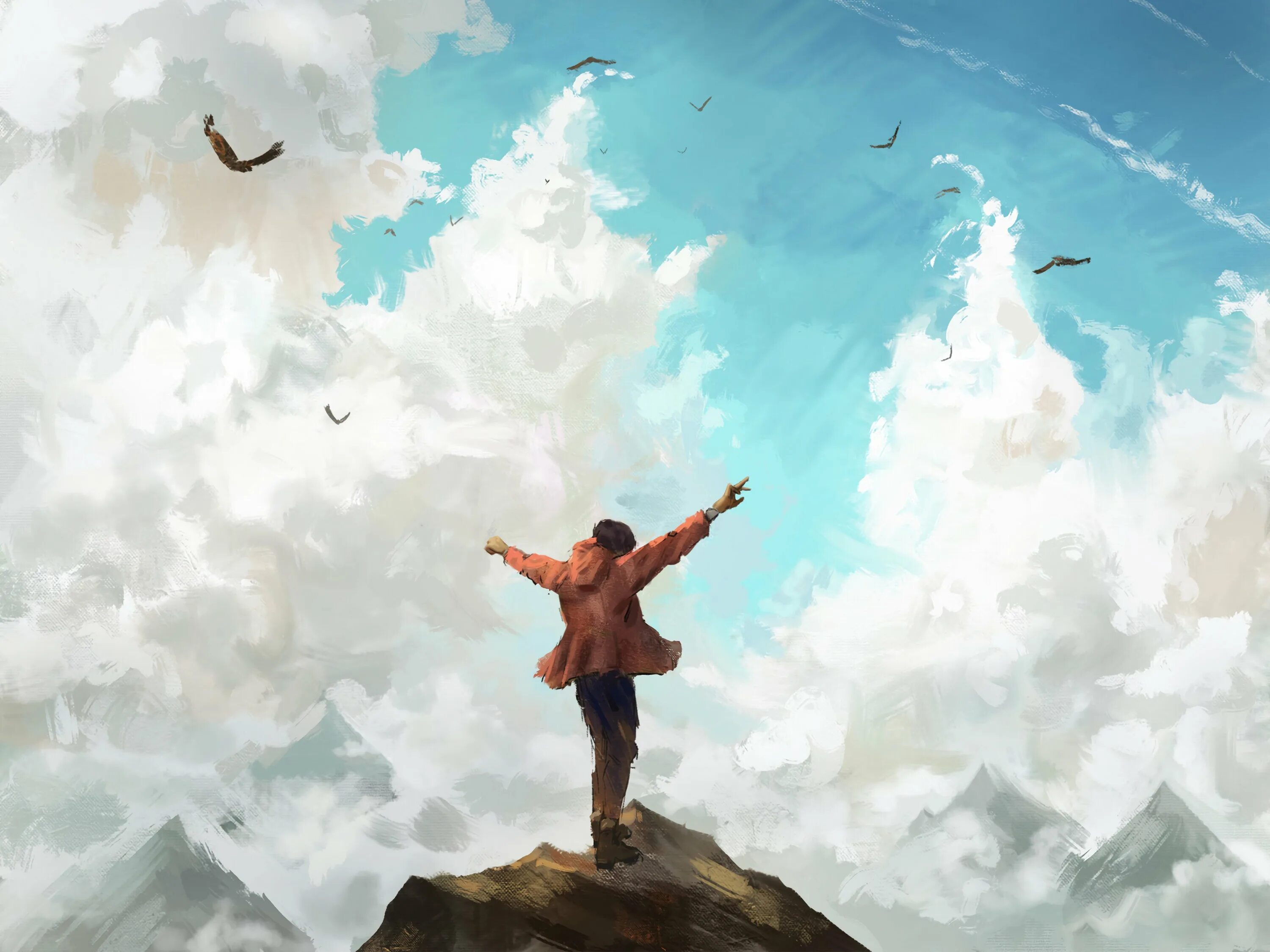 День сильных духом. Свобода арт. Свободный человек. Человек на облаке. Свободный человек рисунок.