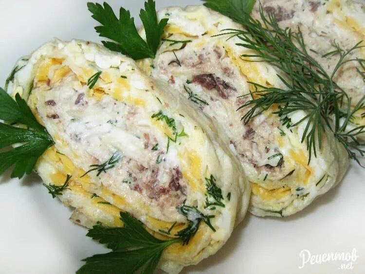 мимоза в лаваше рецепт