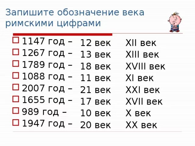 50 годы какой век. Века римскими цифрами. Таблица веков. Века и года. Твека римскиси цифпвсм.