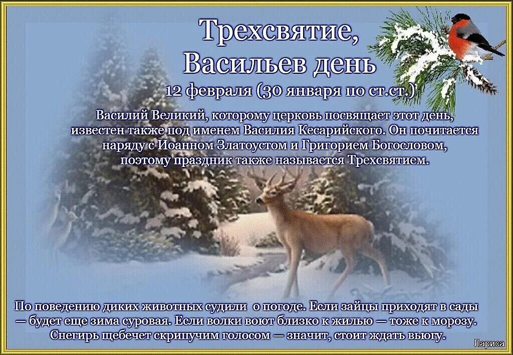 Народные приметы 12 февраля