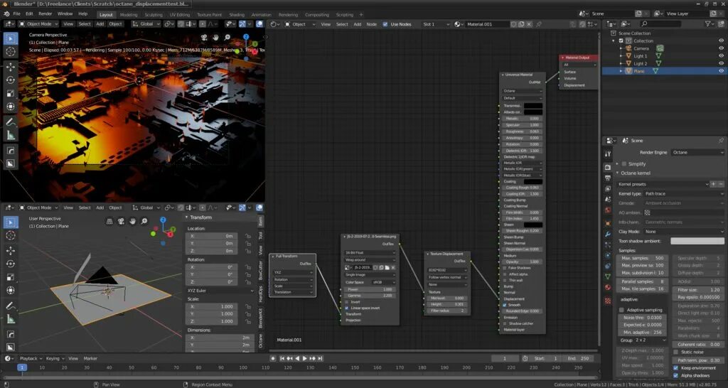 Octane render blender. Октан рендер для блендера. дисплейсмент карты для octane. octane texture displacement blender. настройка металла для octane.