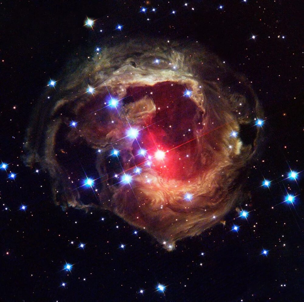 Подборки пульсирующие. Звезда v838 единорога. Бетельгейзе Хаббл. V838 Monocerotis Light Echo. V616 Monocerotis.