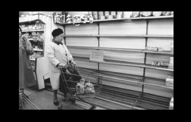 Экономика 90 х. Продовольственный кризис 1990. Пустые полки в 90-е. Инфляция 1990. Пустые полки в магазинах СССР.