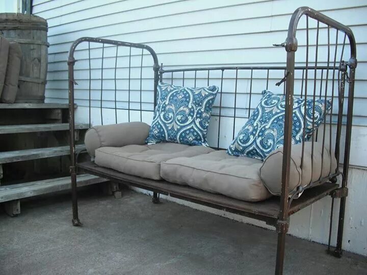 Что можно сделать из старых кроватей Sillón+de+hierro+Classic+1+ (1600 × 1092) Sillones reciclados, Decorac