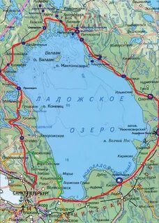 Показать на карте ладожское озеро