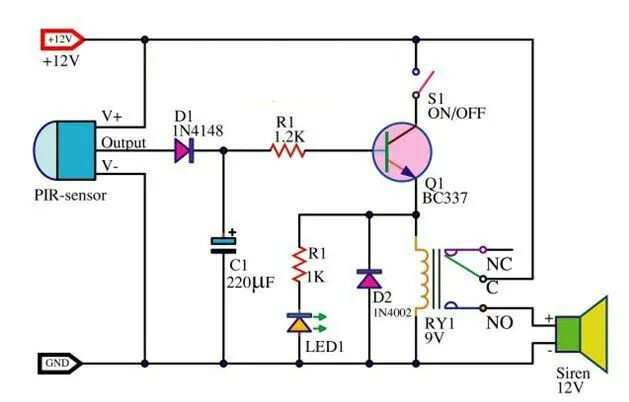 Motion Sensor Light using LED Bulb and PIR Sensor Gillanidata.Com Motion sensor 