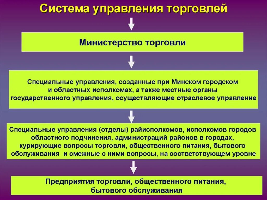 Система коммерции. Система торговли. органы государственного управления торговлей. подсистемы коммерции. специальная система торговли.