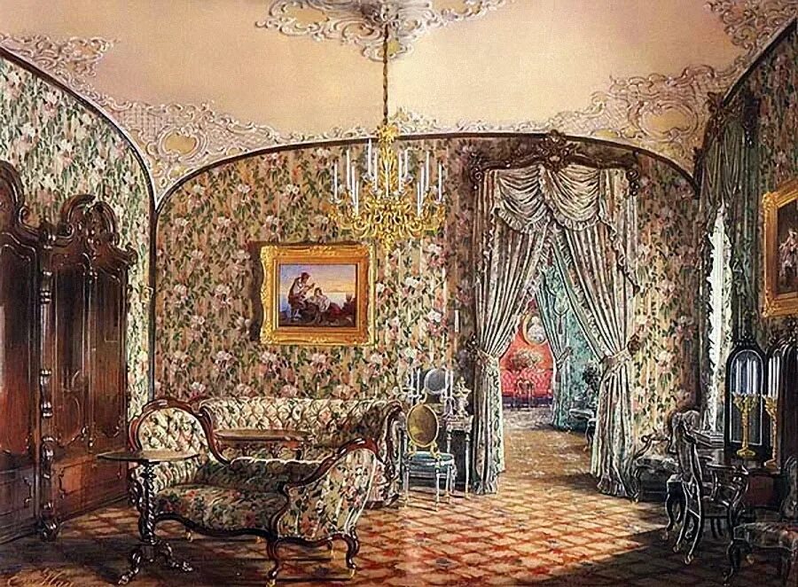 Детская комната гатчина. Гау эдуард петрович (1807-1887) гатчинский дворец. эдуард петрович гау. «гатчинский дворец. приемная александра ii». 1876.. акварели гау гатчинский дворец. туалетная комната. э. п. гау, 1878 год. гатчинский дворец.