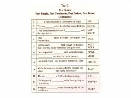 Training tenses