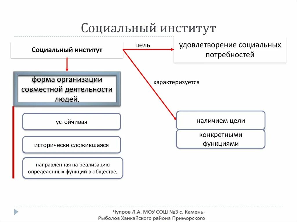 Основная цель социального института